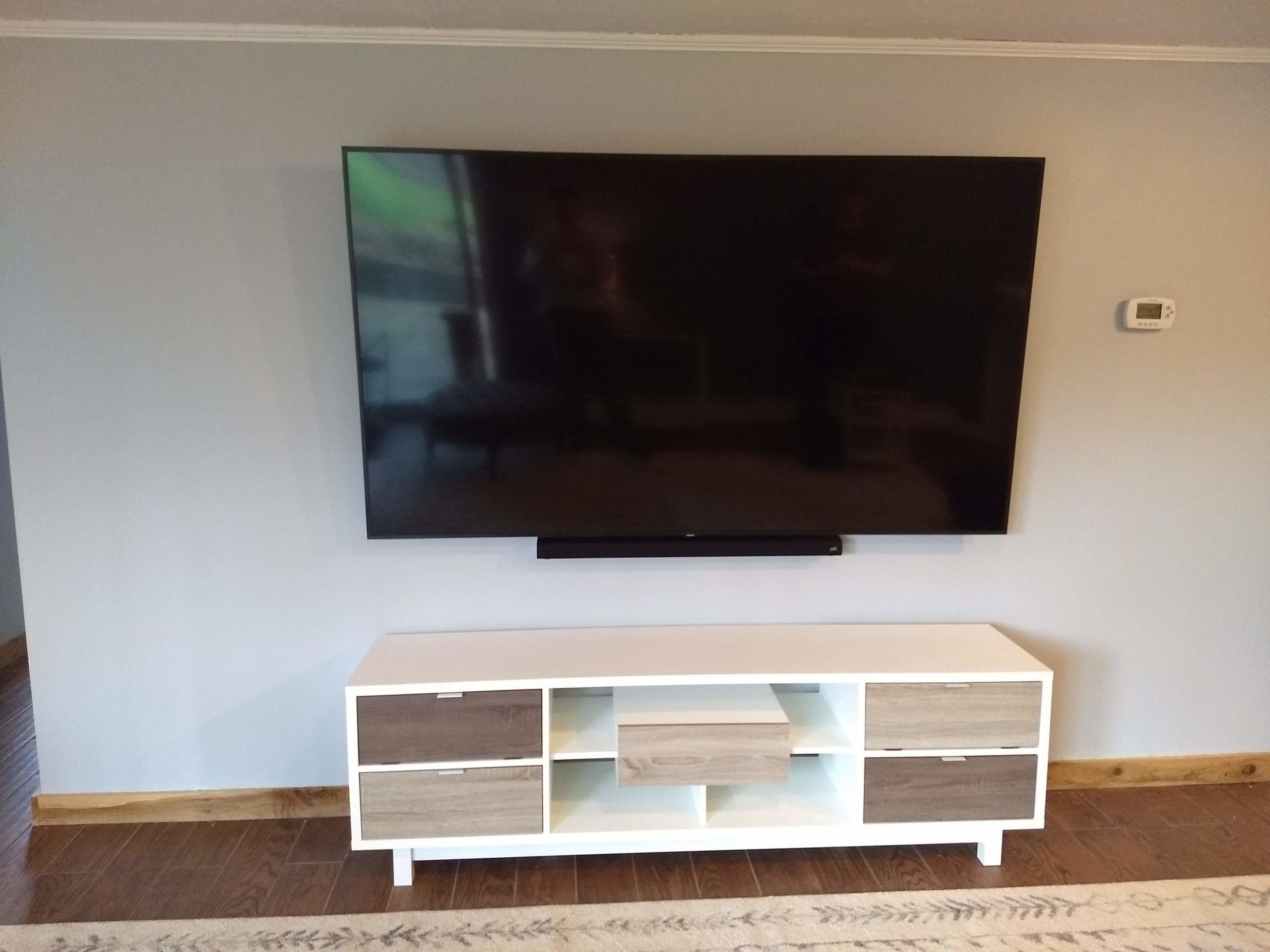 TV wall mounted installation