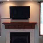 TV above fireplace installation